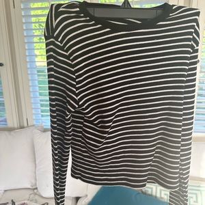 Brandy Melville style striped ribbed long sleeve